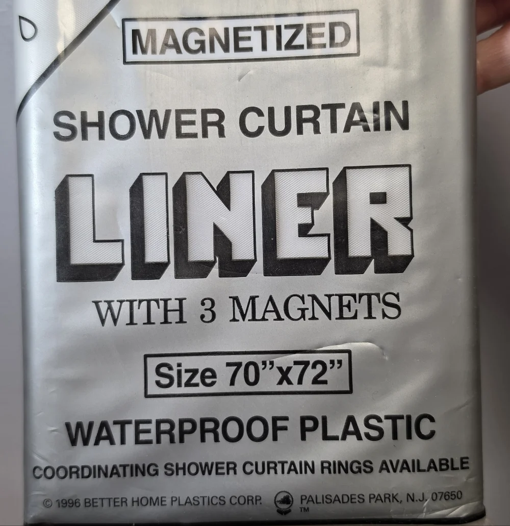 Vintage 1996 Better Home Magnetized Shower Curtain Liner New In Package